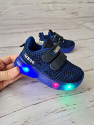 21р 13,5 см Текстильні кросівки, що світяться, для хлопчиків Kimboo KJ23
