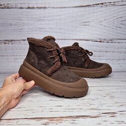36-39р Зимові шкіряні замшеві черевики для дівчинки Itts KT101-41