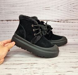 36-40р Зимові шкіряні замшеві черевики для дівчинки Itts KT101-1