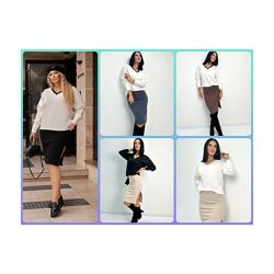 42-56р Теплий жіночий костюм-двійка Almo