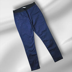 Сині стрейчеві джегінси на широкій резинці