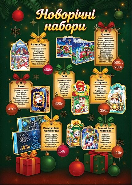 Новорічний набір цукерок Аметист плюс