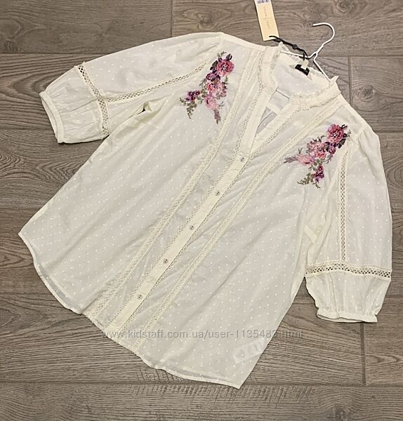 Блуза/сорочка з вишивкою Love&Roses/Lipsy р. 20/48/4xl