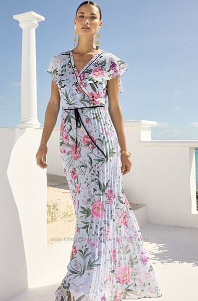 Сукня максі плісе love&roses р. 16/44/2xl