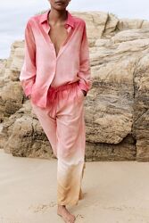 Костюм брючний з додаванням льону zara р. l/40/12
