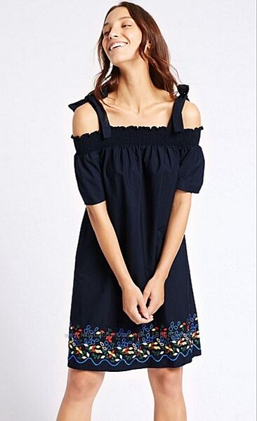 Сукня/сарафан з вишивкою Marks&Spencer р. 12/40/L-підійде також на р. М/38/