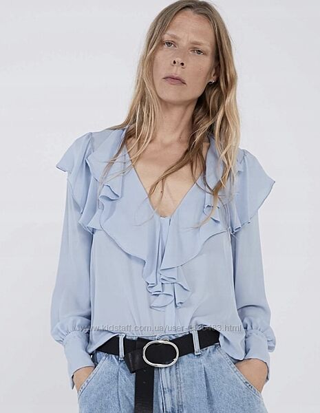 Блуза з воланами Zara р. М/38/10.