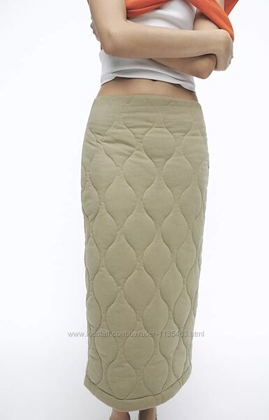 Бавовняна стьобана спідниця zara р. s/36/8, m/38/10, l/40/12.