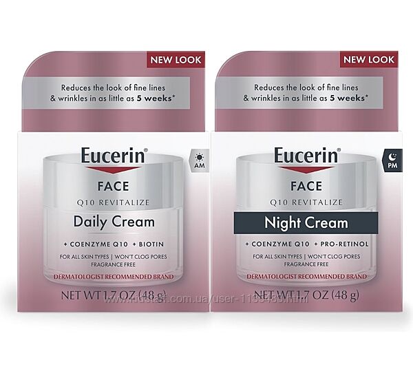 Набір Eucerin денний coenzyme Q10Biotin та нічнийcoenzyme Q10pro-retino