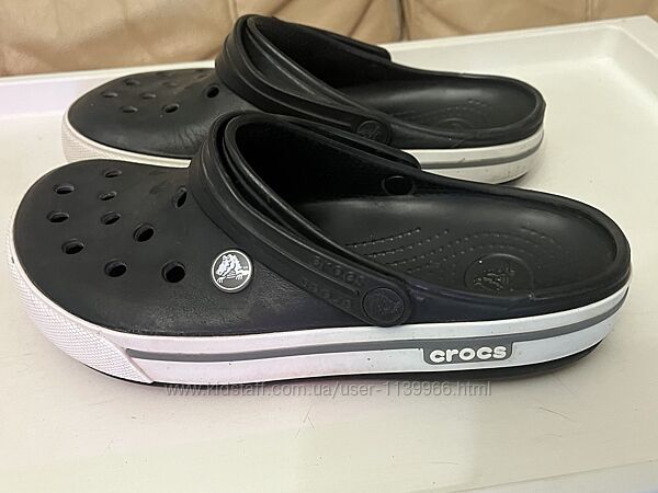 Чорні сабо крокси crocs m5 w7