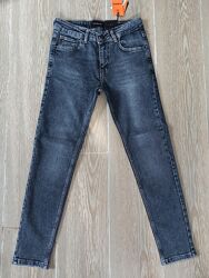 Мужские стрейчевые молодежные  джинсы скини Hydrolic рост 170-176, антрацит