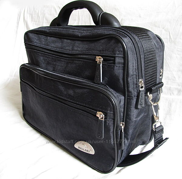 Мужская сумка Wallaby полукаркасная через плечо портфель А4 8w26531 черная