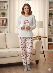 Жіноча тепла комбінована піжама