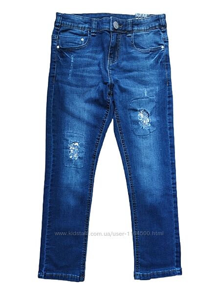 Детские синие джинсы на девочку 7-8 лет C&A Германия Размер 128