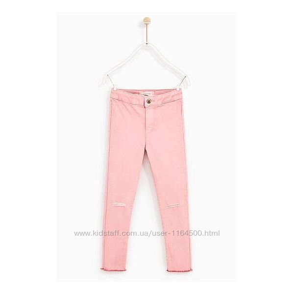 Розовые джинсы Зара для девочки 4-5 лет Zara Испания Размер 110 оригинал
