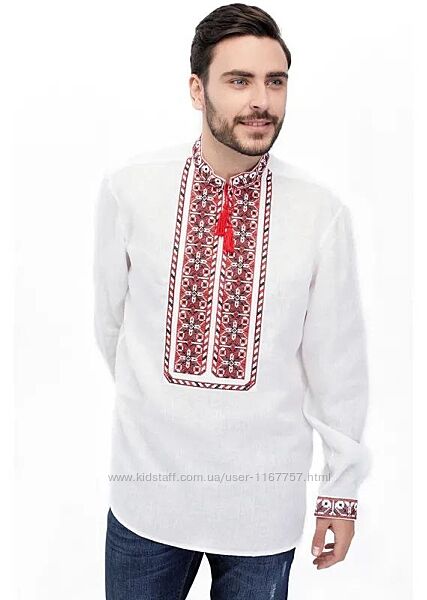 Вишиванка чоловіча льон білий