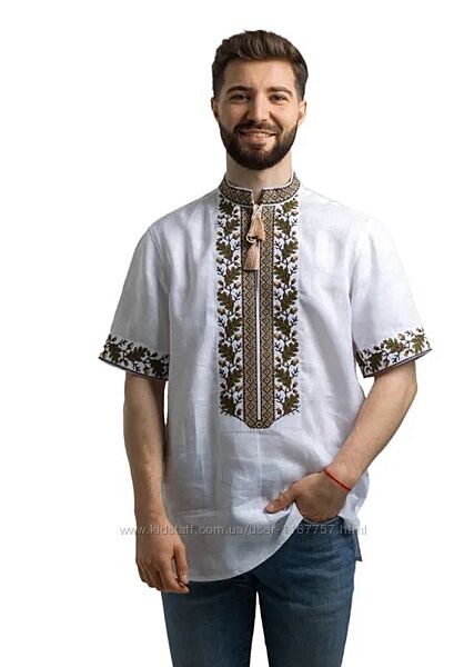 Вишиванка чоловіча Дуб льон білий