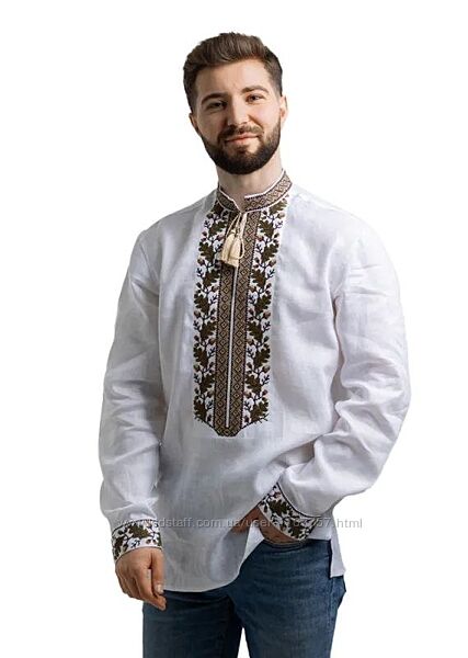 Вишиванка чоловіча Дуб льон білий