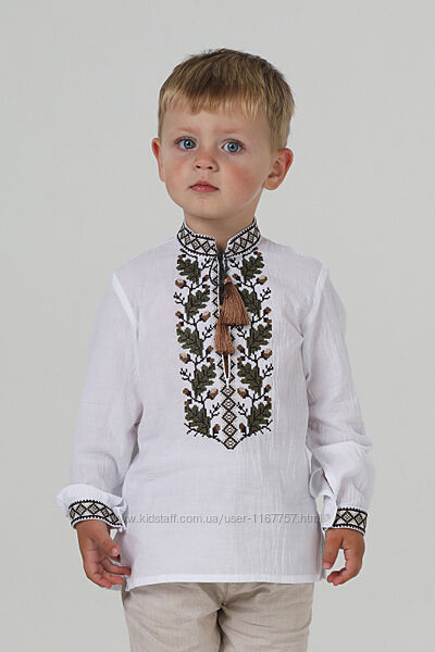 Вишиванка для хлопчика Дубочок  біла