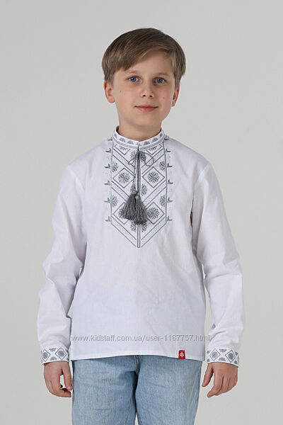 Вишиванка для хлопчика 6070 сорочкова біла