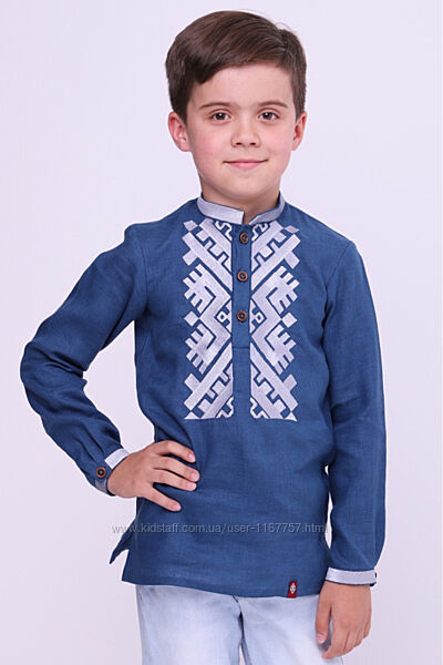Вишиванка для хлопчика 6001 синя