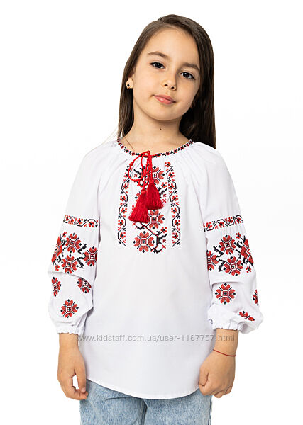 Вишиванка для дівчинки софт білий