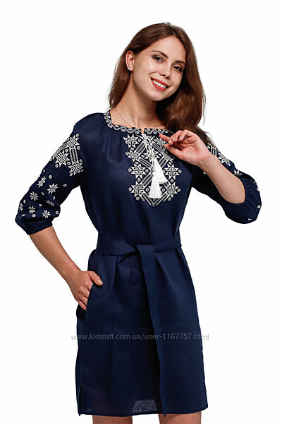 Сукня-вишиванка жіноча 019 синя