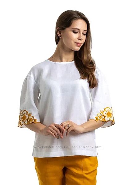 Блуза жіноча Ж0402 Льон білий