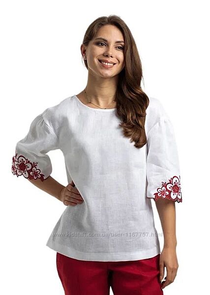 Блуза жіноча Ж0302 Льон білий