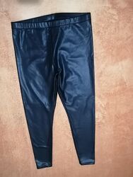 Лосины-стрейч на флисе экокожа H&M р 46-50 