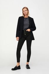 Черные джинсы с высокой посадкой ZARA WOMAN, 34р, оригинал