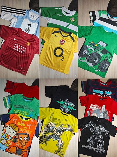 Футболки спортивные Nike, Adidas, Umro, H&M, Next 2-6 лет, 92-116см