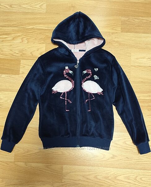 Тепла плюшева кофта для дівчинки на хутрі