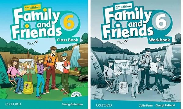 Комплект family and friends 6, class book workbook підр роб. зошит ориг
