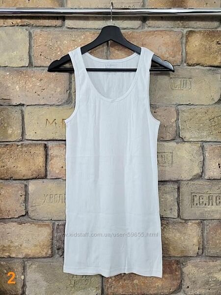Белая хлопковая майка livergy на подростка, качество отличн.