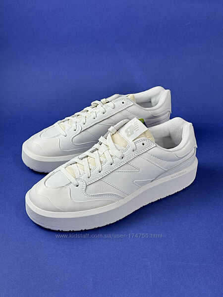 Чоловічі шкіряні білі кросівки кеди New balance CT302 - 44 розмір