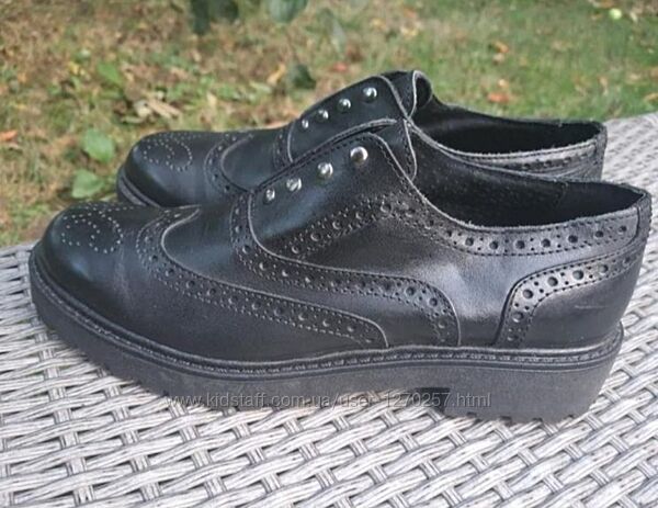 Туфли броги оксфорды Италия натуральная кожа