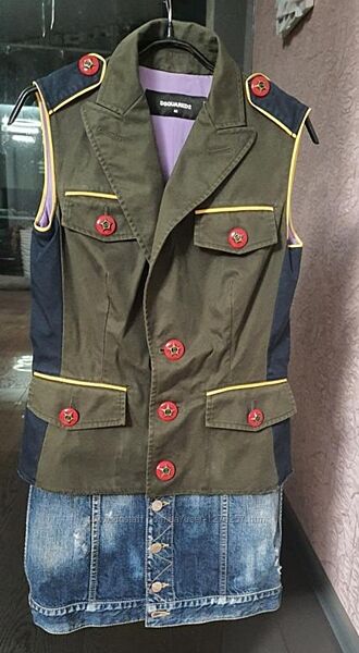 Платье DSQUARED  комбинированное Италия