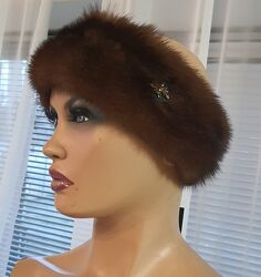 Пов&acuteязка норкова на голову повязка из меха норки