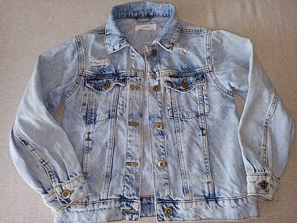Джинсова котонова куртка піджак Reserved для дівчинки р.134-140
