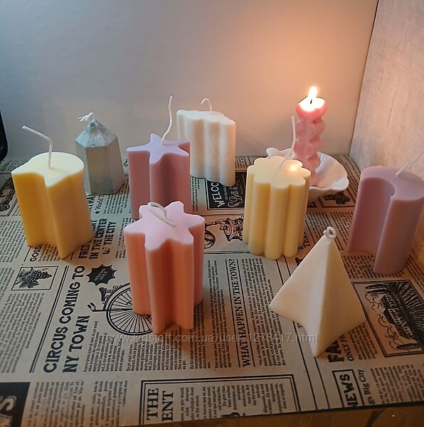 Набір інтер&acuteєрних свічок з соєвого воску