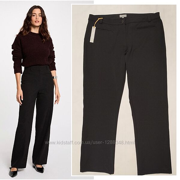 Демисезонные стрейч штаны брюки прямого кроя широкие jaeger