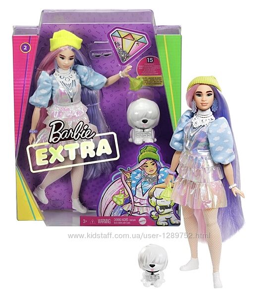 Кукла Барби Экстра Азиатка Мерцающий образ Barbie Extra