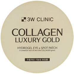 Патчи для глаз с коллагеном и золотом  3W Clinic Collagen & Luxury Gold Eye