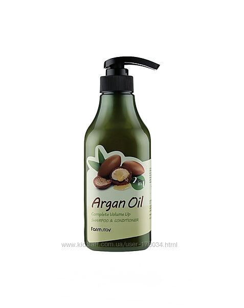 Шампунь-кондиционер с аргановым маслом FarmStay Argan Oil Complete Volume 