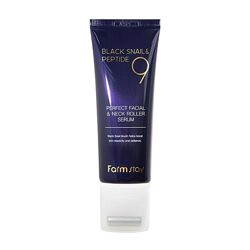 Сыворотка-роллер для лица и шеи FARMSTAY BLACK SNAIL & PEPTIDE 9 PERFECT 