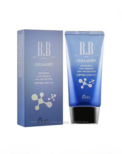 Антивозрастной ВВ крем с высоким фактором защиты от ультрафиолета Ekel BB
