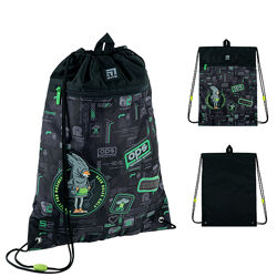 Сумка для взуття Kite Fox Rules K24-601M-16  46x33 см  сіро-чорний