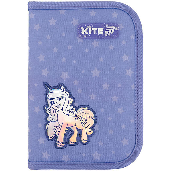 Пенал без наповнення Kite My Little Pony LP25-622, 1 відділення, 2 закоти  20,5х14х4  фіолетовий