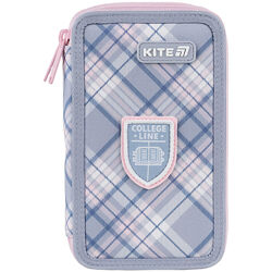 Пенал без наповнення Kite College Line Girl K25-623-1, 2 відділення  20x12x